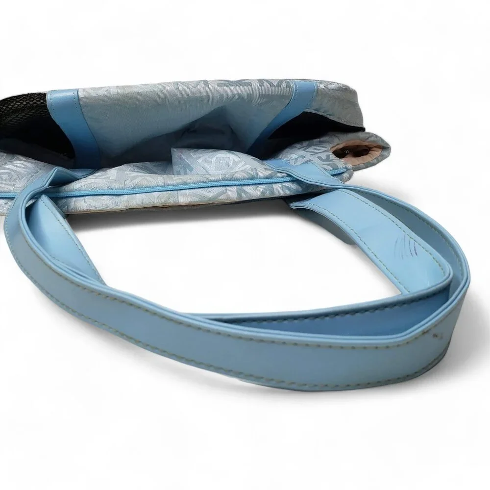 Small Dog Carrier With Shoulder Strap Geo‎ Pattern Mesh Walls